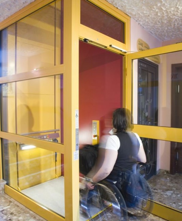 Fahrstuhl im Hotel Aloisia