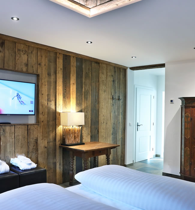 Schlafzimmer in den Country Suites